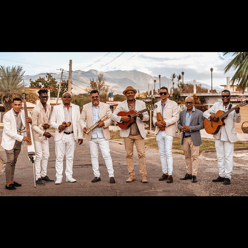 Flyer for SEPTETO SANTIAGUERO Vivela! Salsa Tour 2026 at Blue Note Tokyo